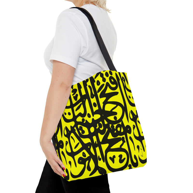 Calligraphy Mantra Tote Bag - Ylw
