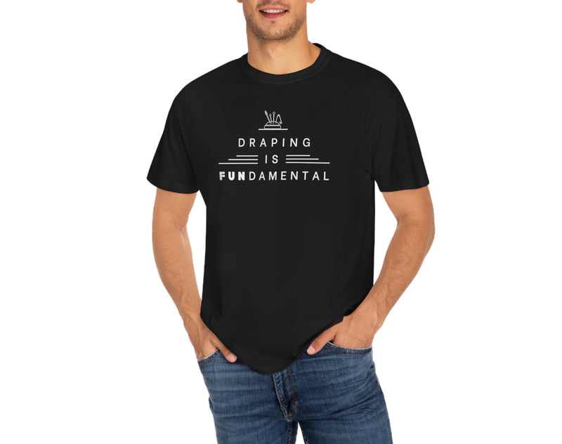 "Draping Is Fundamental" Gender Neutral T-Shirt