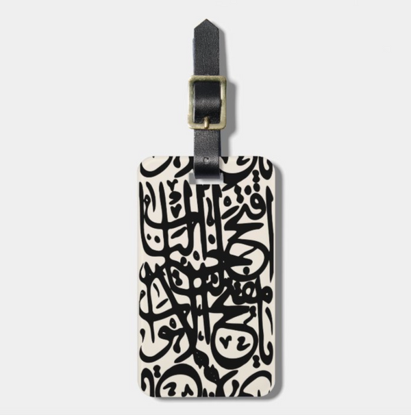 Calligraphy Mantra XL Tote Bag - Blu/Grn –