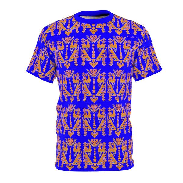 Deek Motif Gender Neutral T-Shirt - Blu