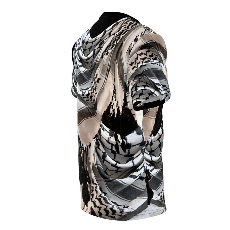 3D Kuffiyeh Gender Neutral T-Shirt - Blk/Wht
